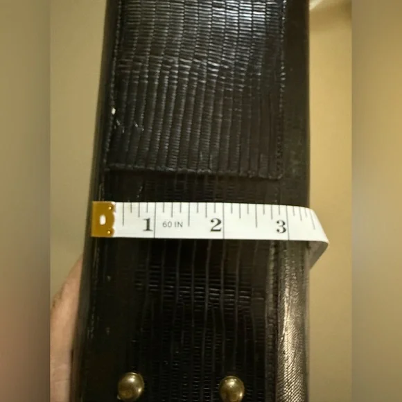 Vintage, 50’s, 60s, black, lizard skin bag, rockabilly, handbag. - Picture 8 of 11